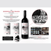 The Hidden Car Crash Wine Label